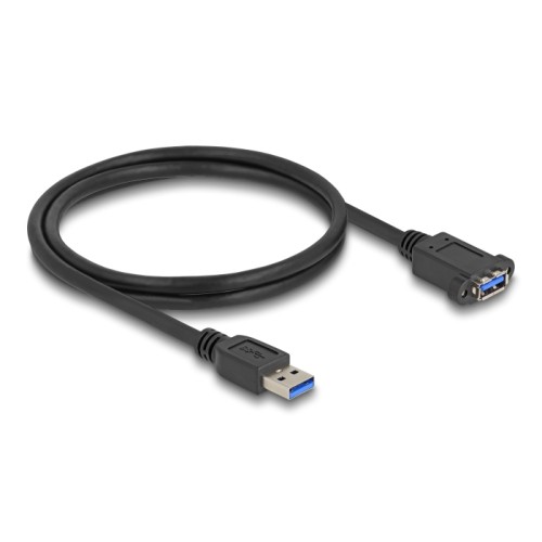 Delock USB 5 Gbps Cable USB Type-A male to USB Type-A female for installation 1 m black