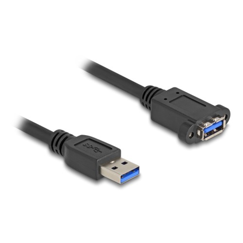 Delock USB 5 Gbps Cable USB Type-A male to USB Type-A female for installation 1 m black