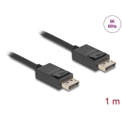Delock DisplayPort cable 8K 60 Hz 40 Gbps 1 m