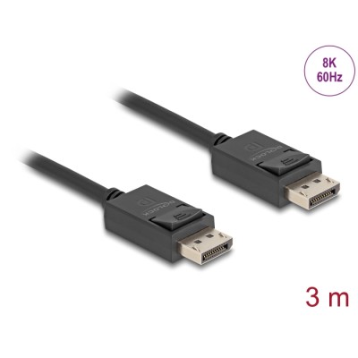 Delock DisplayPort cable 16K 30 Hz / 8K 60 Hz 40 Gbps 3 m