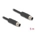 Delock M12 Cable L-coded 4 pin male to male PUR suitable for drag chains 5 m black