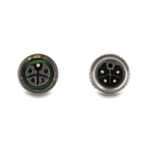 Delock M12 Cable L-coded 5 pin male right angled to female straight PUR suitable for drag chains 3 m grey