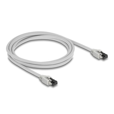 Delock RJ45 Network Cable Cat.8.1 S/FTP 2 m up to 40 Gbps grey 2