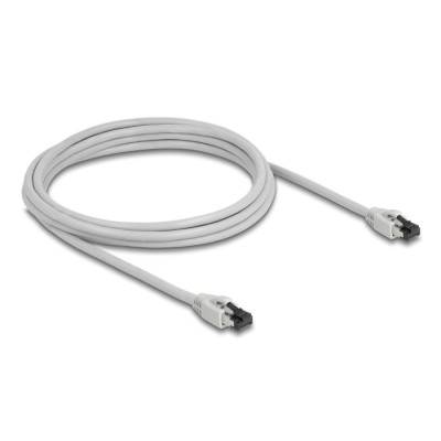 Delock RJ45 Network Cable Cat.8.1 S/FTP 3 m up to 40 Gbps grey 2