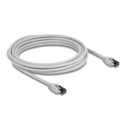 Delock RJ45 Network Cable Cat.8.1 S/FTP 5 m up to 40 Gbps grey
