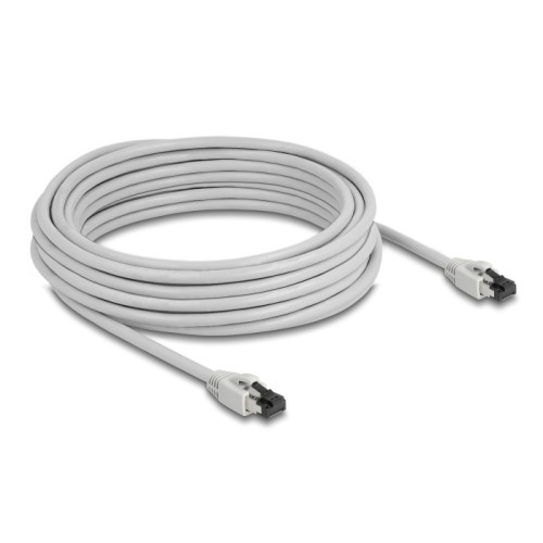 Delock RJ45 Network Cable Cat.8.1 S/FTP 10 m up to 40 Gbps grey
