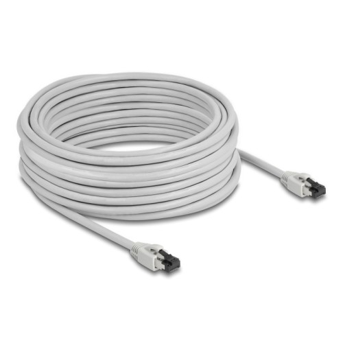 Delock RJ45 Network Cable Cat.8.1 S/FTP 15 m up to 40 Gbps grey