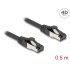 Delock RJ45 Network Cable Cat.8.1 S/FTP 0.5 m up to 40 Gbps black