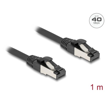 Delock RJ45 Network Cable Cat.8.1 S/FTP 1 m up to 40 Gbps black