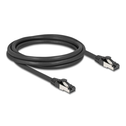 Delock RJ45 Network Cable Cat.8.1 S/FTP 2 m up to 40 Gbps black