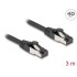 Delock RJ45 Network Cable Cat.8.1 S/FTP 3 m up to 40 Gbps black