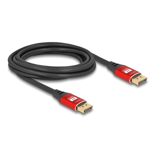 Delock DisplayPort Cable 8K 60 Hz 3 m red metal