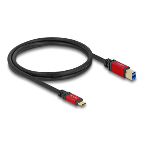 Delock USB 5 Gbps Cable USB Type-C™ male to USB Type-B male 1 m red metal