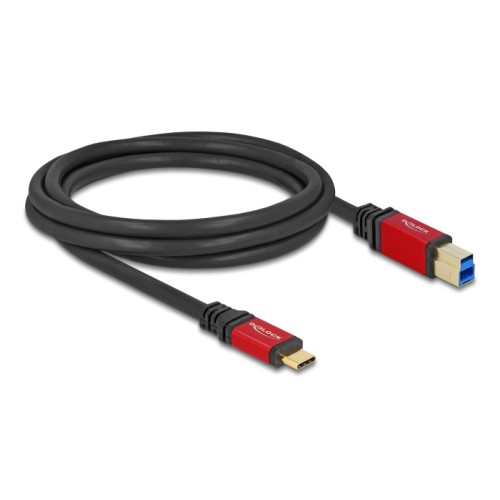 Delock USB 5 Gbps Cable USB Type-C™ male to USB Type-B male 2 m red metal