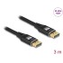 Delock DisplayPort Cable 8K 60 Hz 3 m black metal