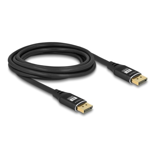 Delock DisplayPort Cable 8K 60 Hz 3 m black metal