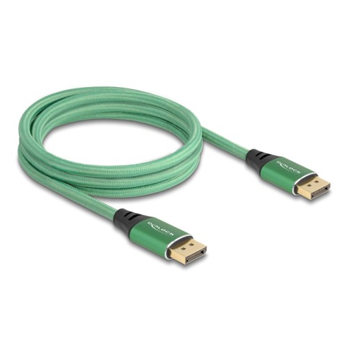 Delock DisplayPort Cable 16K 60 Hz 2 m green metal