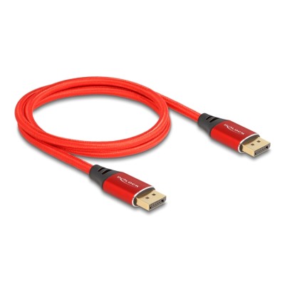 Delock DisplayPort Cable 16K 60 Hz 1 m red metal 2