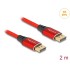 Delock DisplayPort Cable 16K 60 Hz 2 m red metal
