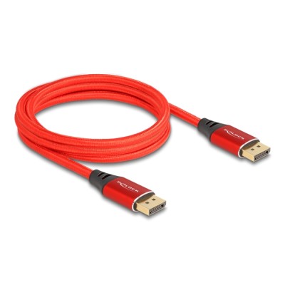 Delock DisplayPort Cable 16K 60 Hz 2 m red metal 2