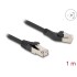 Delock RJ45 Network Cable Cat.8.1 S/FTP plug 45° left angled to plug straight up to 40 Gbps 1 m black