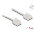 Delock RJ45 Network Cable Cat.6 UTP Ultra Slim 0.5 m grey with short plugs