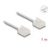 Delock RJ45 Network Cable Cat.6 UTP Ultra Slim 1 m grey with short plugs