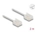 Delock RJ45 Network Cable Cat.6 UTP Ultra Slim 2 m grey with short plugs