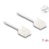 Delock RJ45 Network Cable Cat.6 UTP Ultra Slim 1 m white with short plugs