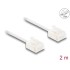 Delock RJ45 Network Cable Cat.6 UTP Ultra Slim 2 m white with short plugs