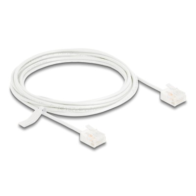 Delock RJ45 Network Cable Cat.6 UTP Ultra Slim 3 m white with short plugs 2