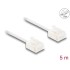 Delock RJ45 Network Cable Cat.6 UTP Ultra Slim 5 m white with short plugs