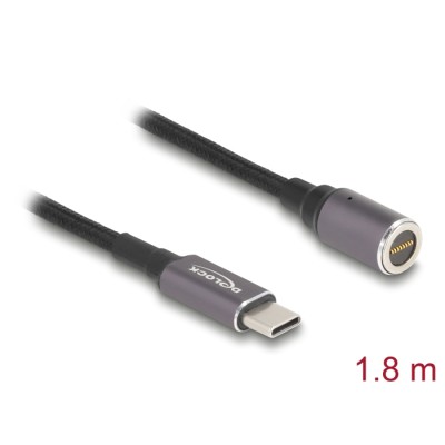 Delock Laptop Charging Cable USB Type-C™ male to magnetic 8 pin connector 1.8 m