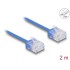 Delock RJ45 Network Cable Cat.6 UTP Ultra Slim 2 m blue with short plugs