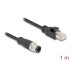 Delock M12 Cable A-coded 8 pin male to RJ45 male PVC 1 m