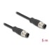 Delock M12 Cable D-coded 4 pin male to male PVC 5 m