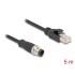 Delock M12 Cable D-coded 4 pin male to RJ45 male PVC 5 m