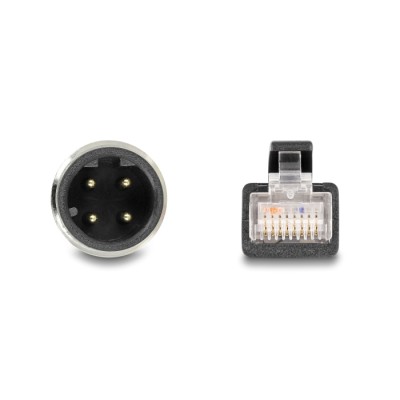 Delock M12 Cable D-coded 4 pin male to RJ45 male PVC 5 m 2