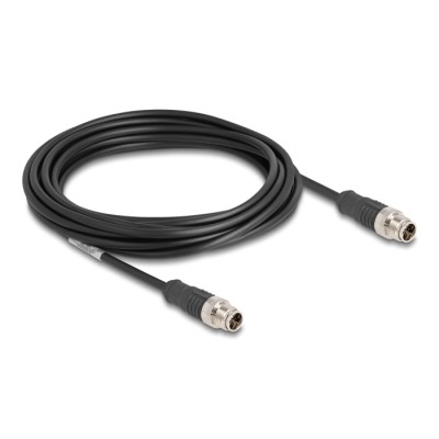 Delock M12 Cable X-coded 8 pin male to male PVC 5 m 2