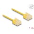 Delock RJ45 Network Cable Cat.6 UTP Ultra Slim 1 m yellow with short plugs