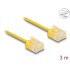 Delock RJ45 Network Cable Cat.6 UTP Ultra Slim 3 m yellow with short plugs