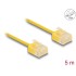 Delock RJ45 Network Cable Cat.6 UTP Ultra Slim 5 m yellow with short plugs