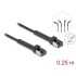 Delock RJ45 Slim Network Cable Cat.8.1 U/FTP angled up to 40 Gbps black 0.25 m