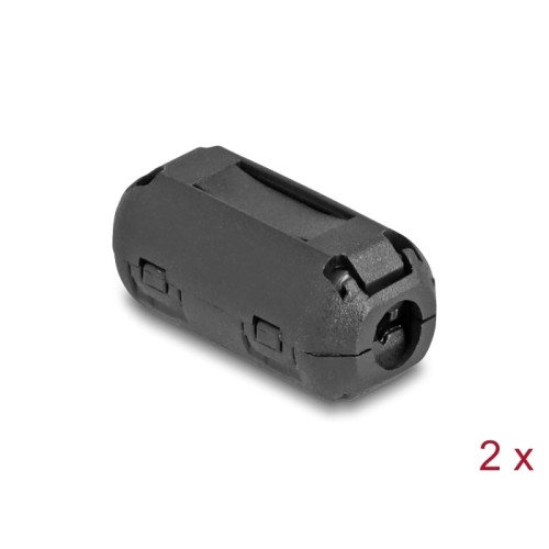 Delock Ferrit Core / Ferrit Ring for round cable 5 mm 2 pieces black
