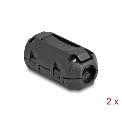 Delock Ferrit Core / Ferrit Ring for round cable 7 mm 2 pieces black