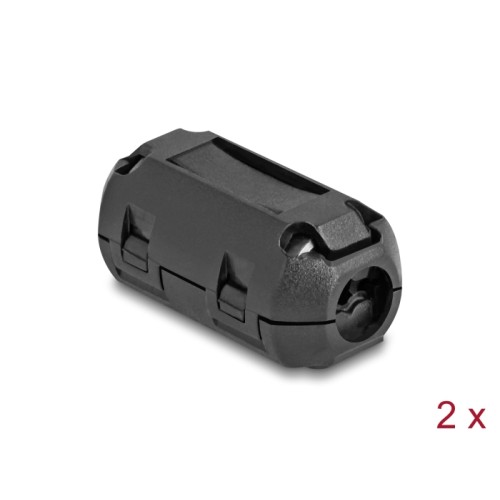 Delock Ferrit Core / Ferrit Ring for round cable 7 mm 2 pieces black