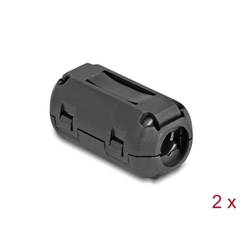Delock Ferrit Core / Ferrit Ring for round cable 9 mm 2 pieces black