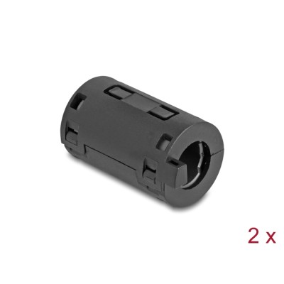 Delock Ferrit Core / Ferrit Ring for round cable 11 mm 2 pieces black