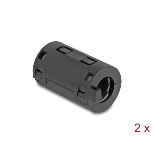 Delock Ferrit Core / Ferrit Ring for round cable 11 mm 2 pieces black