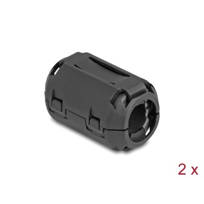 Delock Ferrit Core / Ferrit Ring for round cable 13 mm 2 pieces black